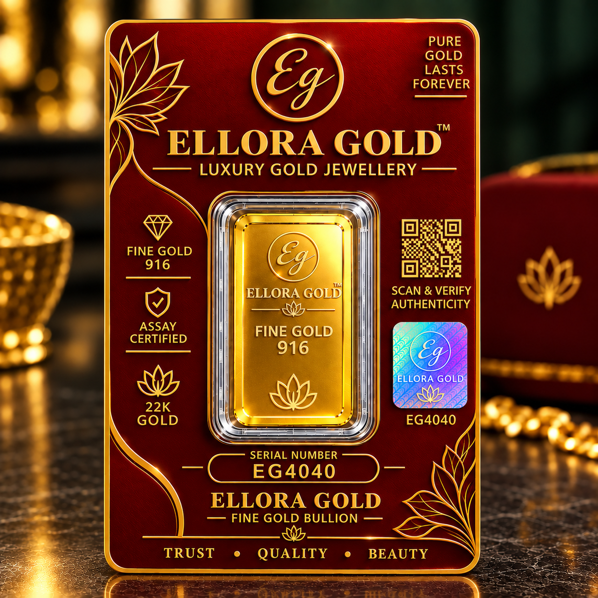 22K Gold Coin 916 Pure Gold | ELLORA GOLD