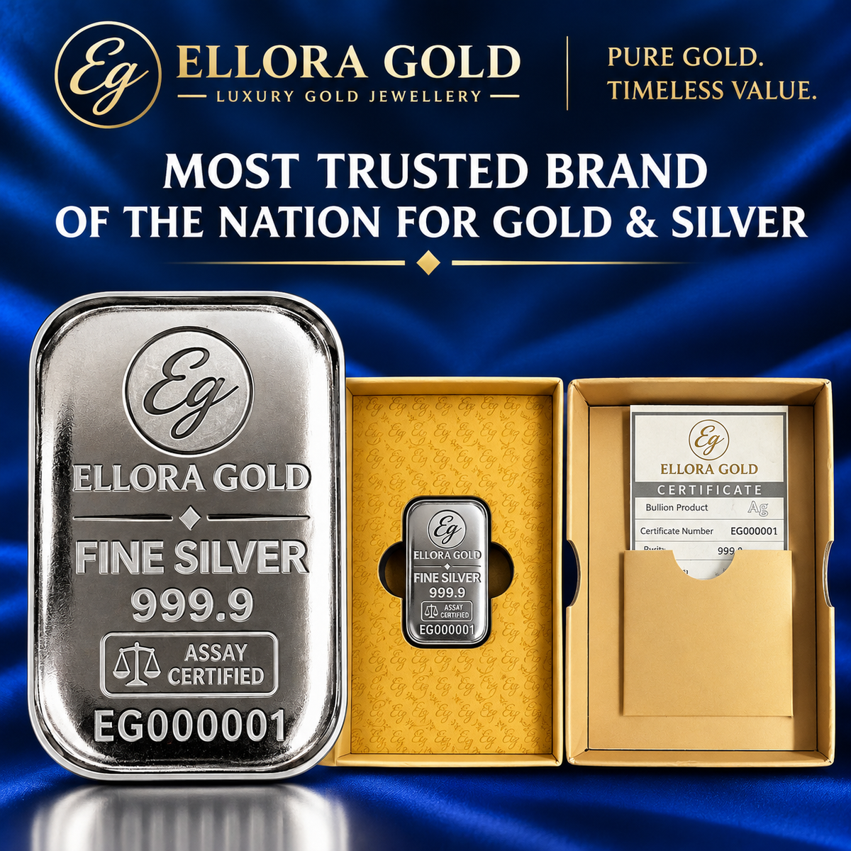 Ellora Gold Fine Silver 999.9 – Assay Certified